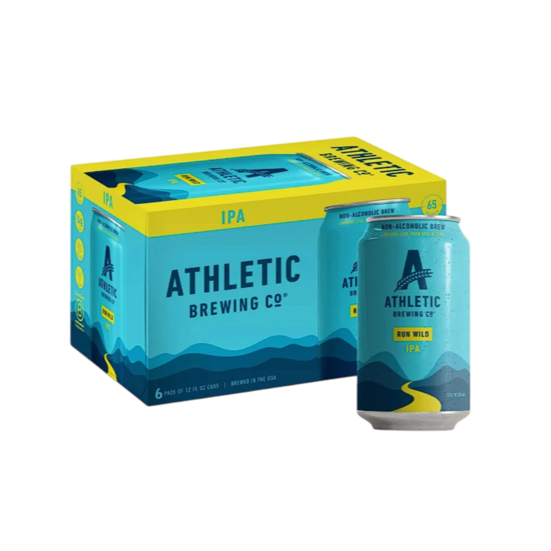 Athletic Brewing Run Wild IPA Non-Alcoholic Beer (6 pack)