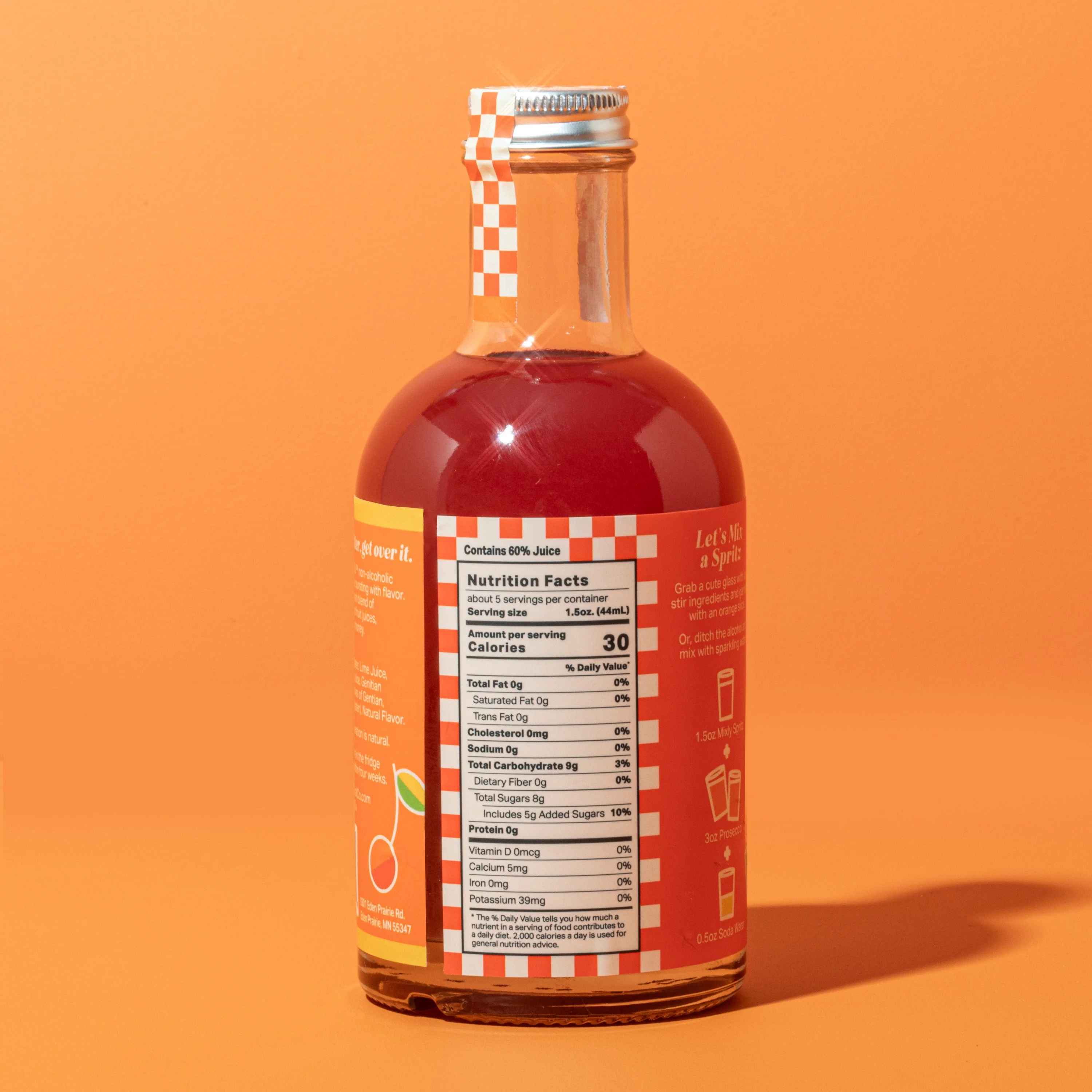 Mixly Cocktail Co - Bitter Orange Cherry Spritz | Non Alcoholic Cocktail & Mocktail Mixer - Image 3