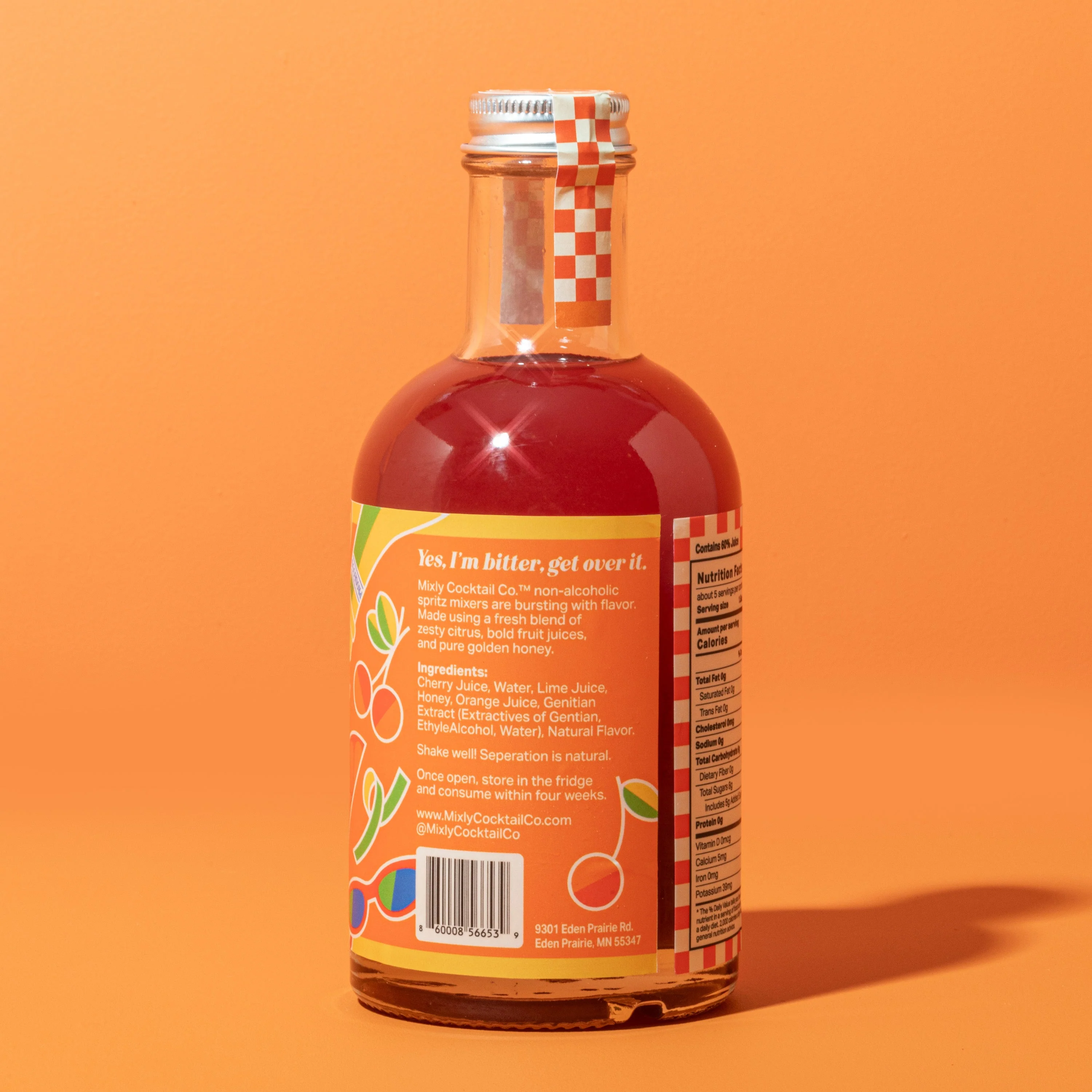 Mixly Cocktail Co - Bitter Orange Cherry Spritz | Non Alcoholic Cocktail & Mocktail Mixer - Image 4