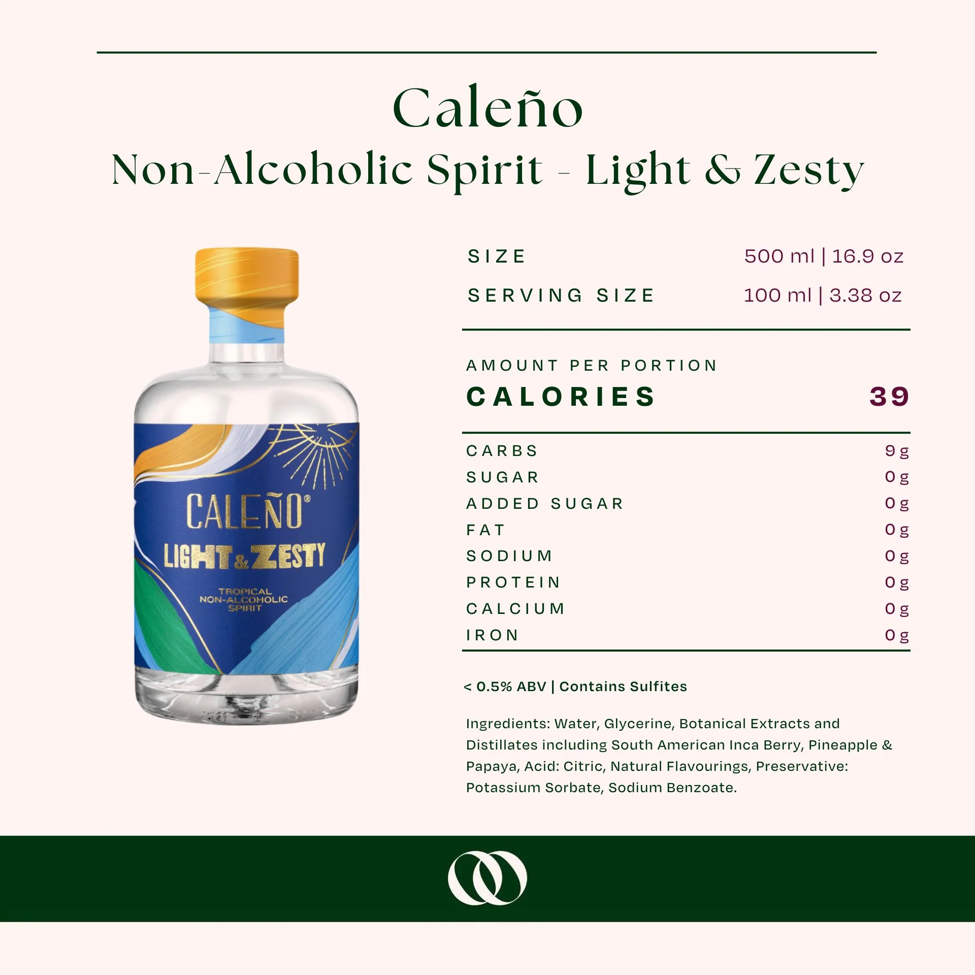 Caleño Non-Alcoholic Spirit - Light & Zesty - 500 ml - Image 3
