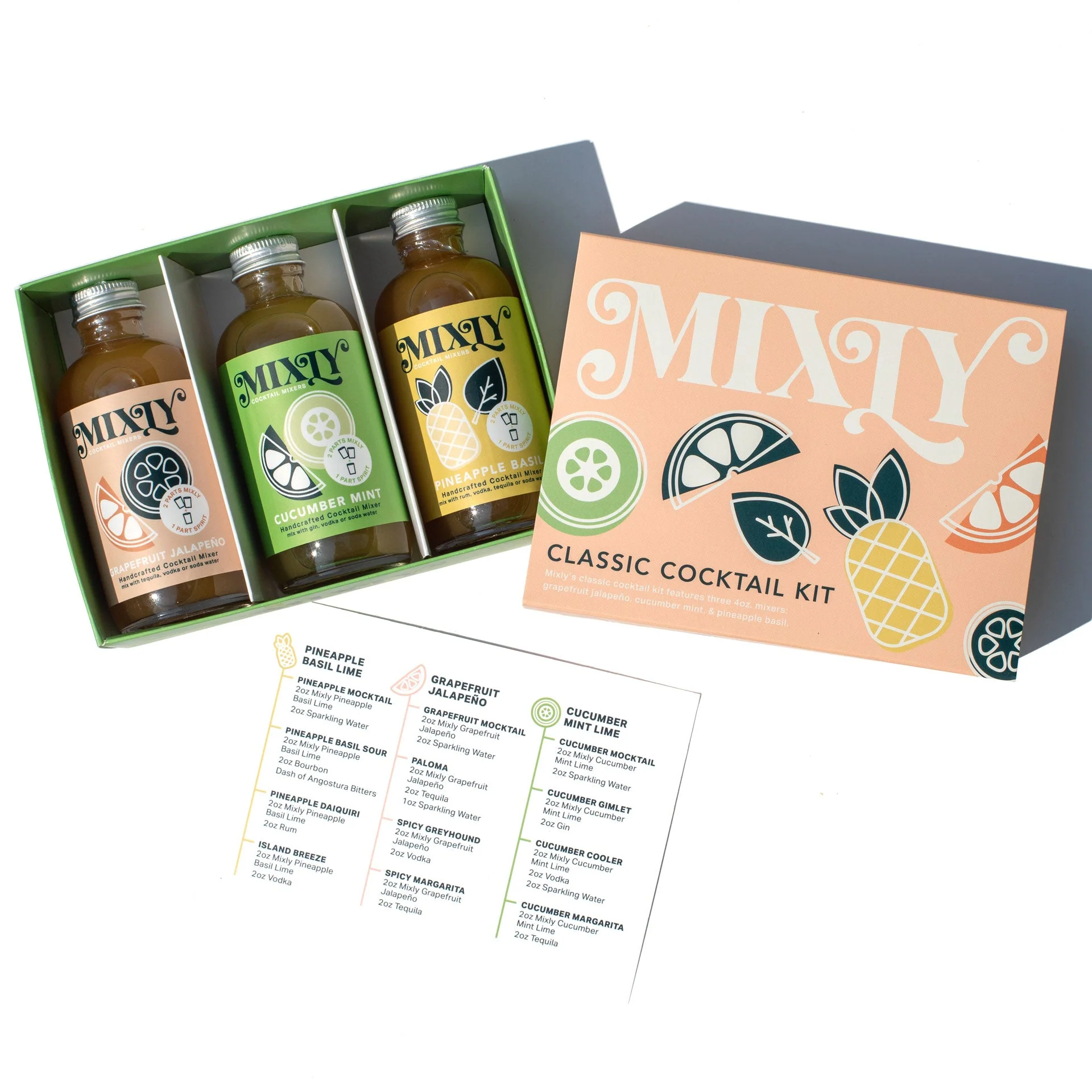 Mixly Cocktail Co - Classic Cocktail Mixer Set | Non Alcoholic Cocktail Mixers & Margarita Mixer Gift Kit - Image 3