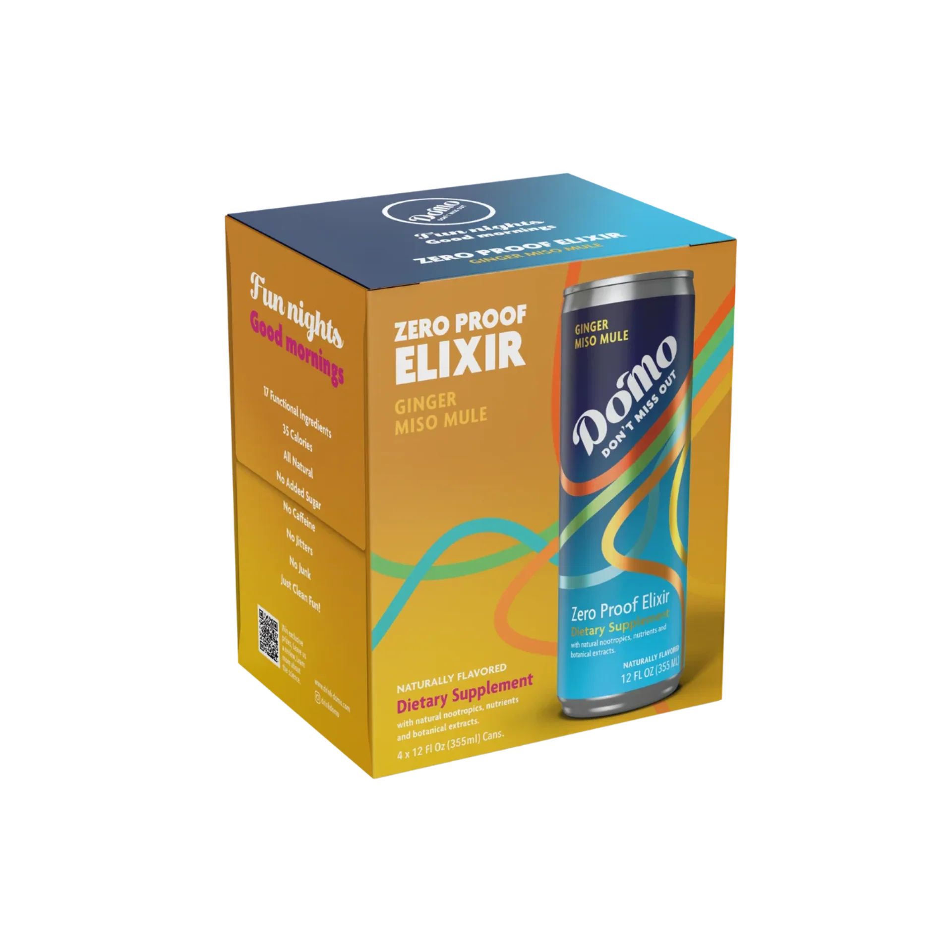 Do'Mo - Ginger Miso Mule - Functional Beverage - 4pk 12oz can