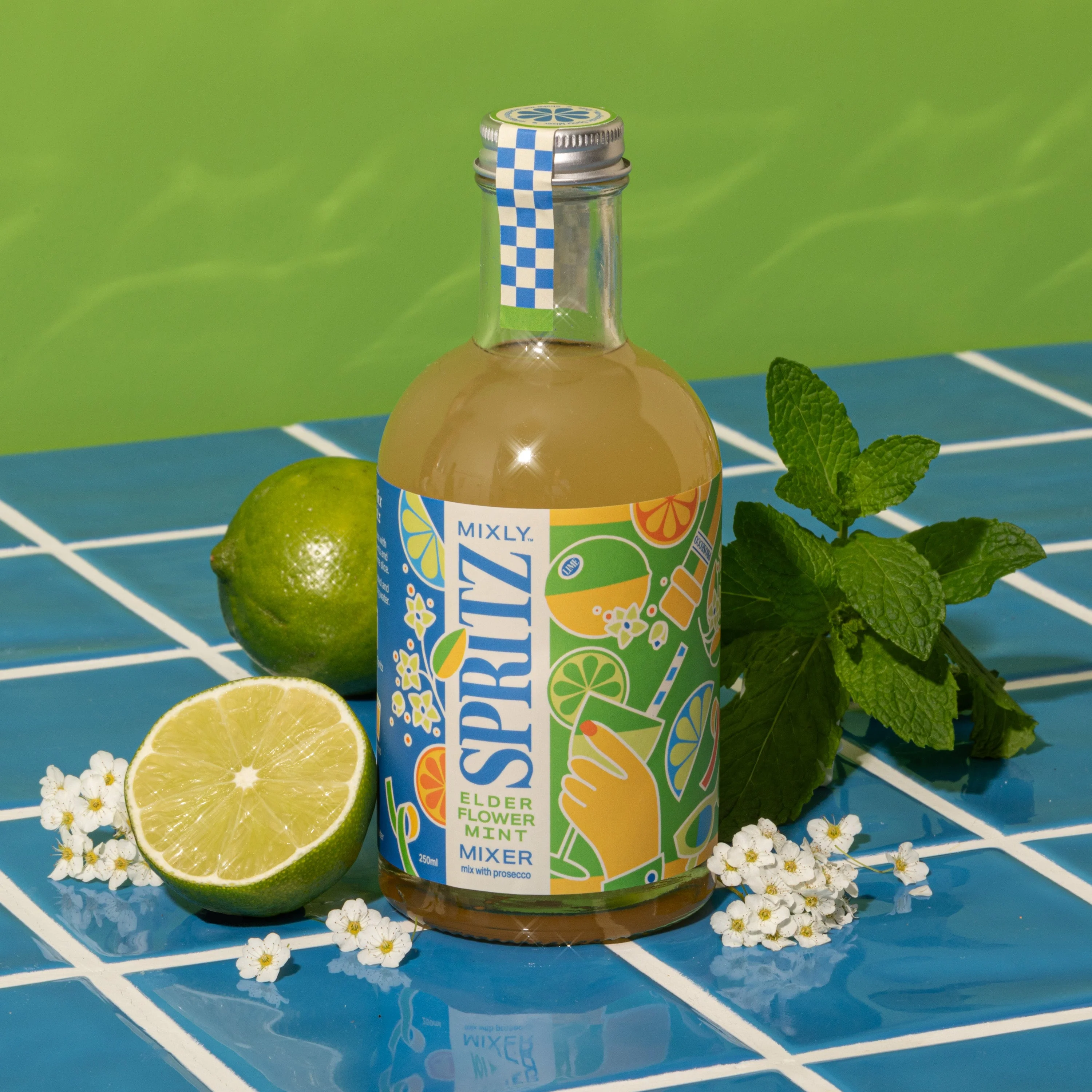 Mixly Cocktail Co - Elderflower Mint Spritz | Non Alcoholic Cocktail & Mocktail Mixer - Image 2