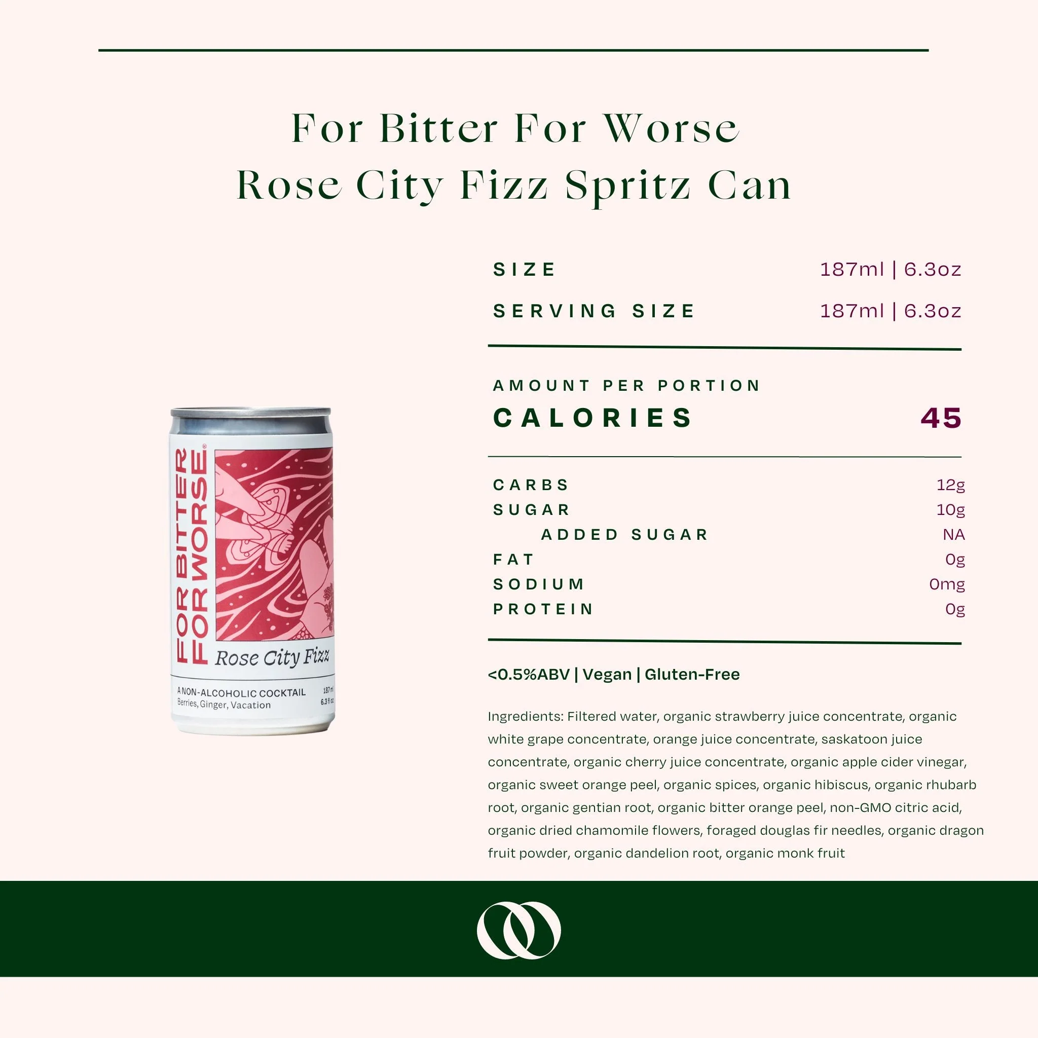 For Bitter For Worse Non-Alcoholic Rose City Fizz (4 pack) - Image 3