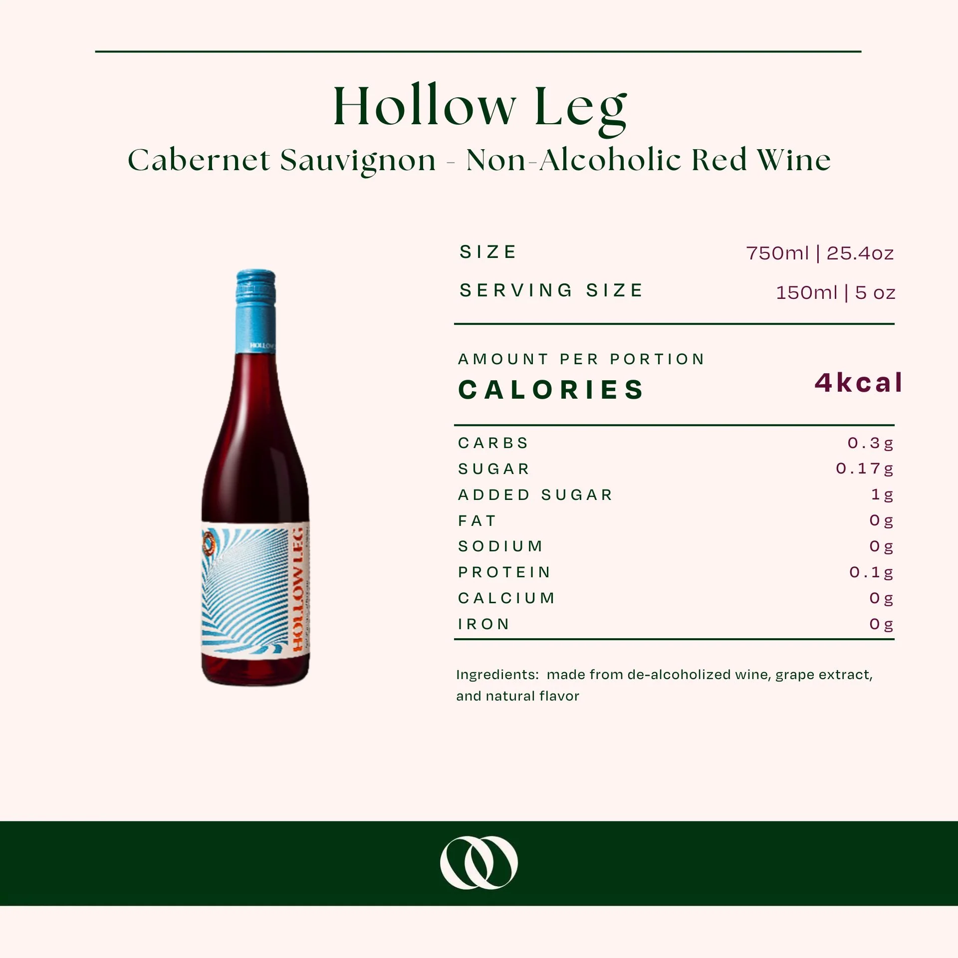 Hollow Leg - Atlantic Cabernet - Non-Alcoholic Red Wine - Image 3