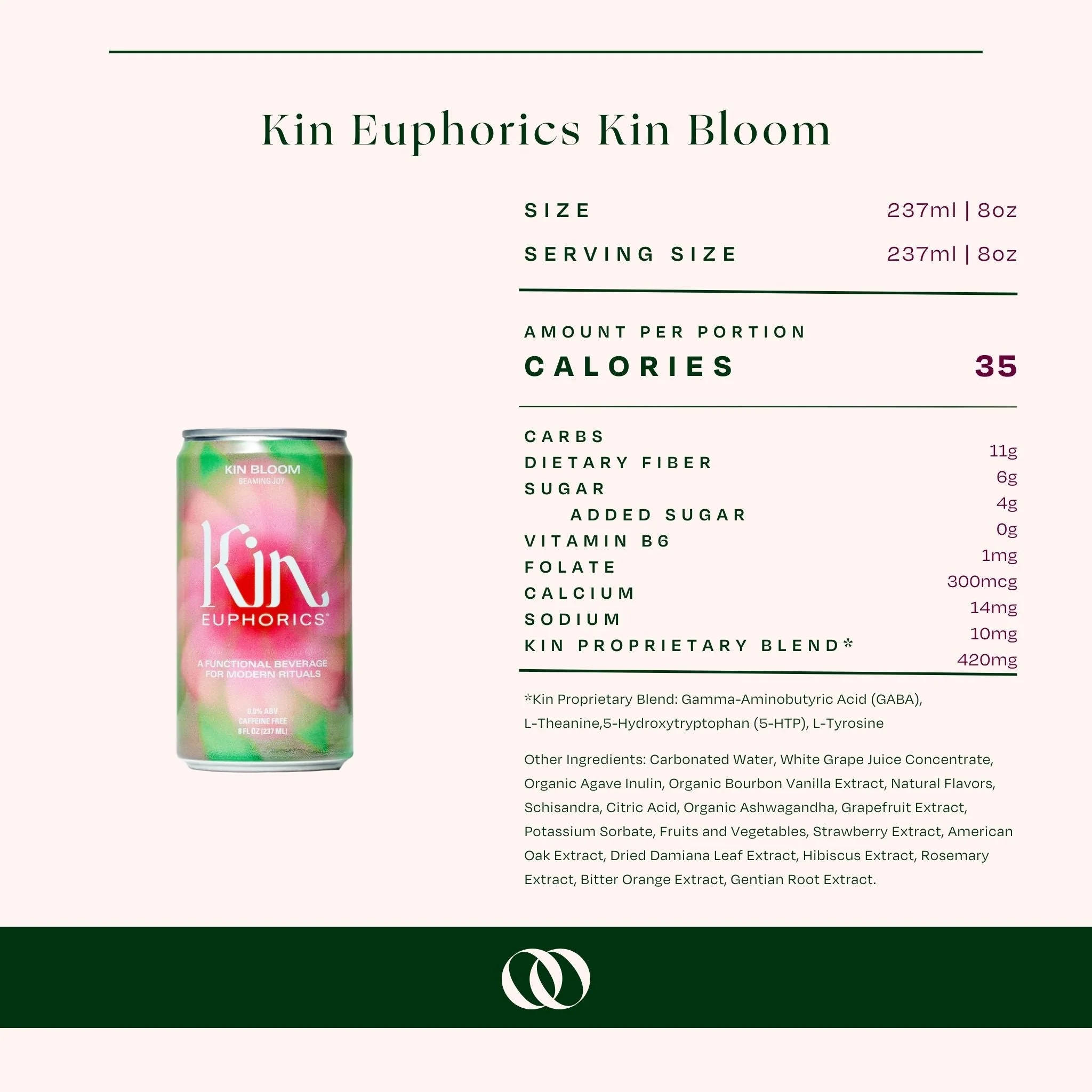 Kin Euphorics - Kin Bloom - Non-Alcoholic Beverage - 4Pk 8 oz - Image 3
