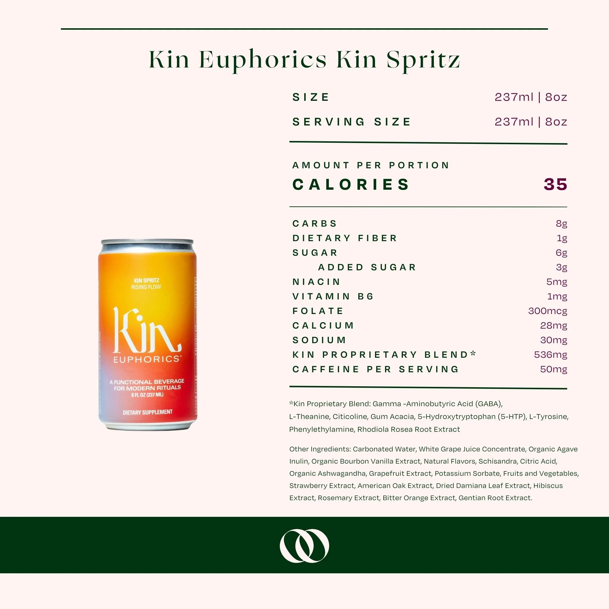 Kin Euphorics - Kin Spritz - Non-Alcoholic Beverage - 4-pack - Image 3