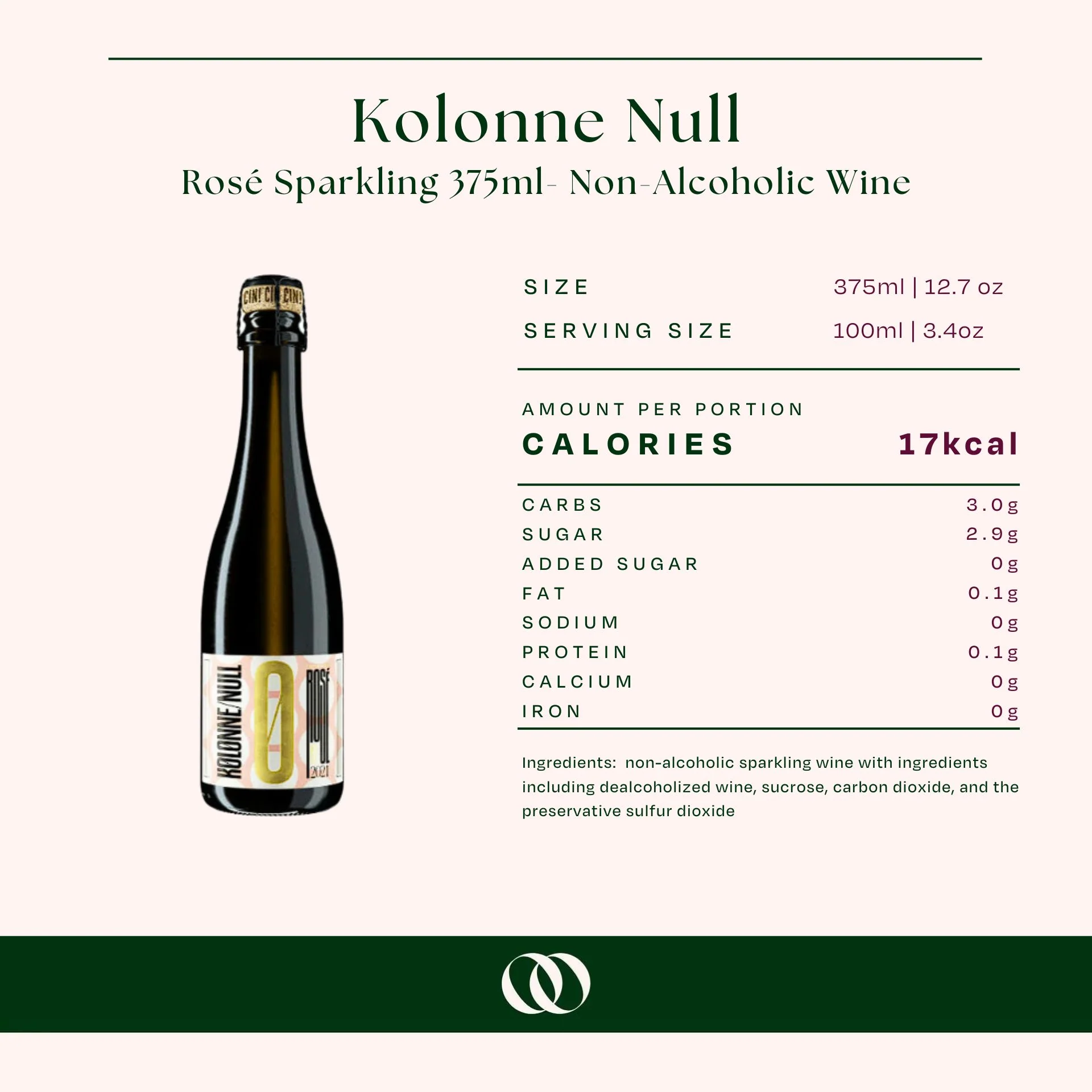 Kolonne Null - Rosé Sparkling 375ml- Non-Alcoholic Wine - Image 3