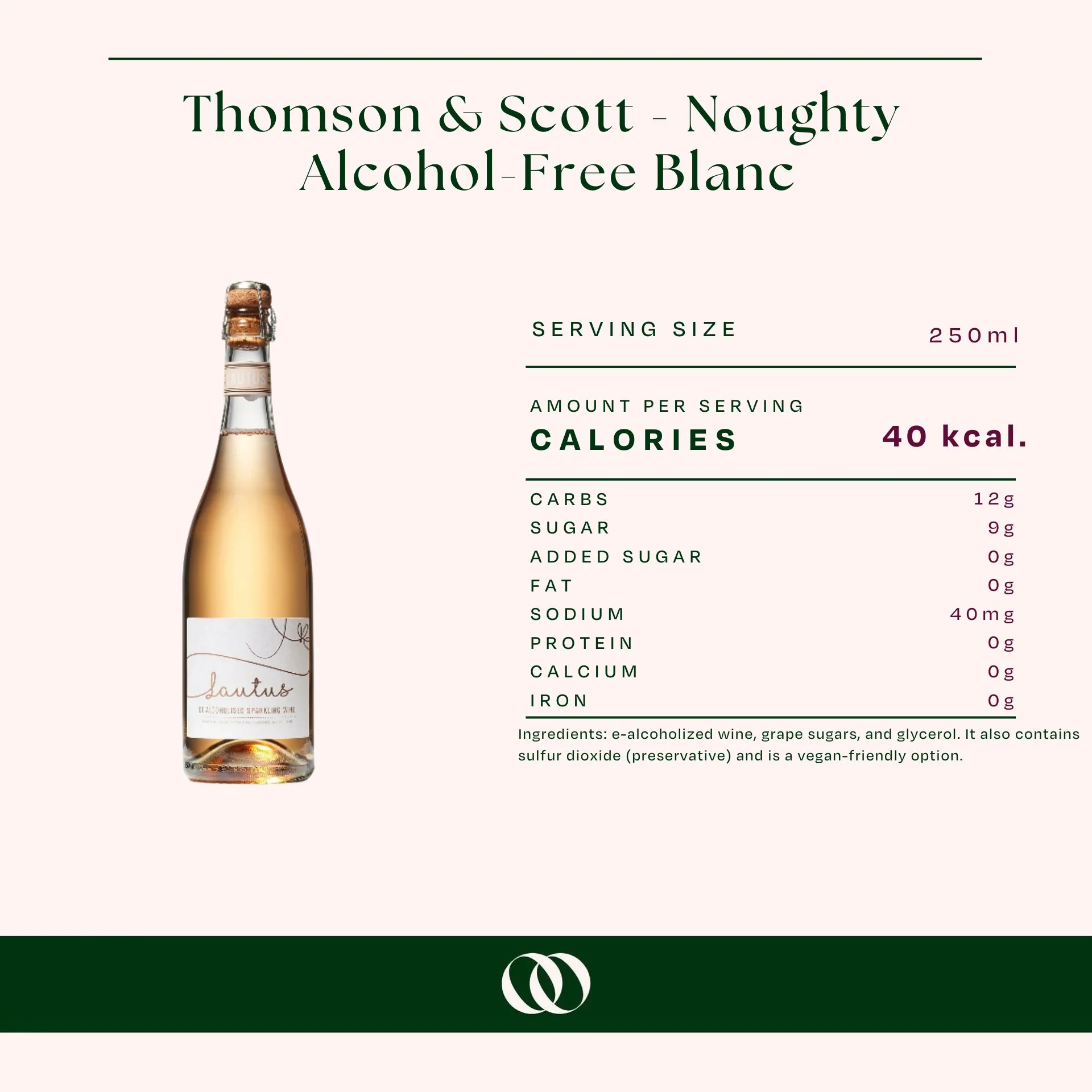 Lautus Non-Alcoholic Sparkling Rosé Wine - Image 3