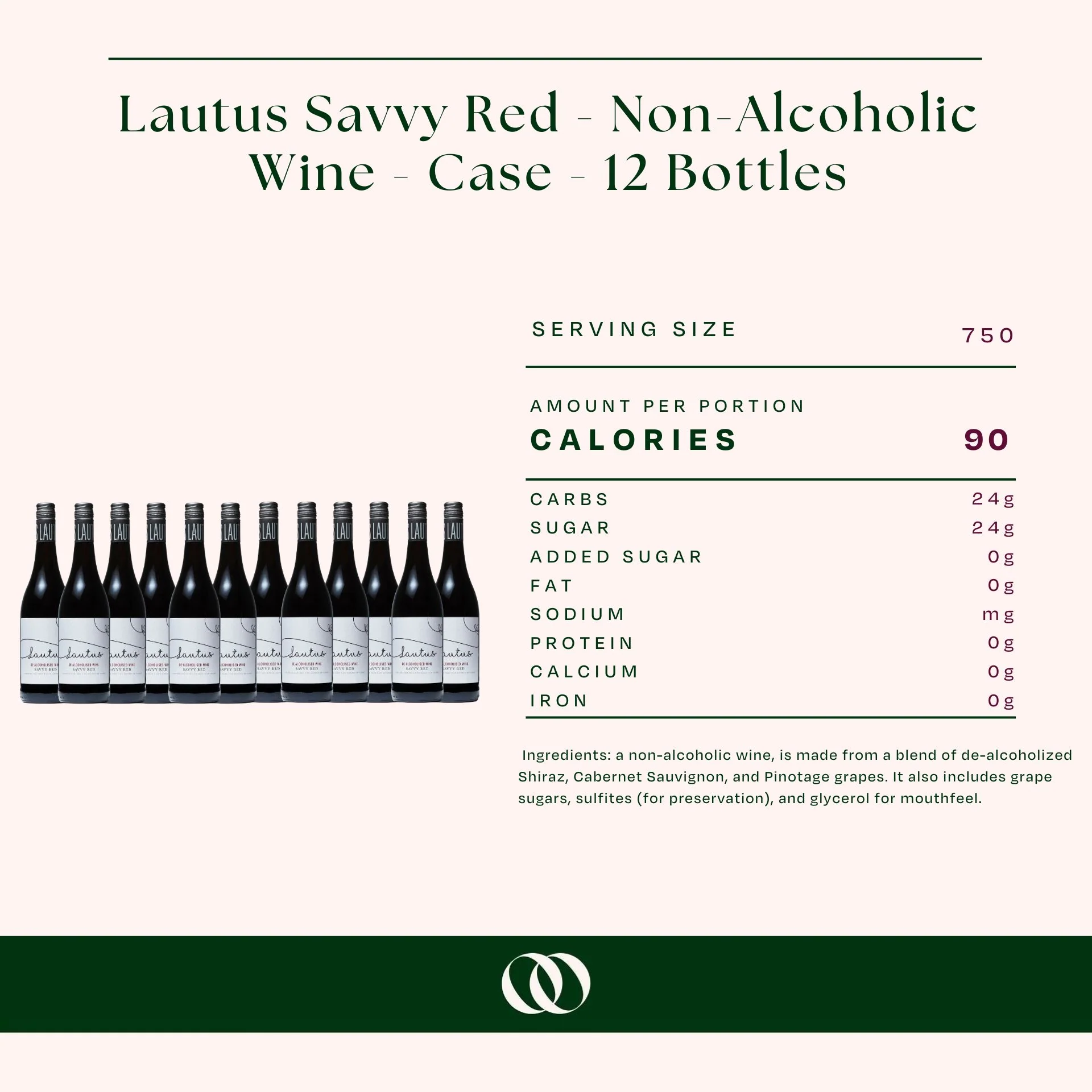 Lautus Savvy Red - Non-Alcoholic Wine - Case - 12 Bottles - Image 3