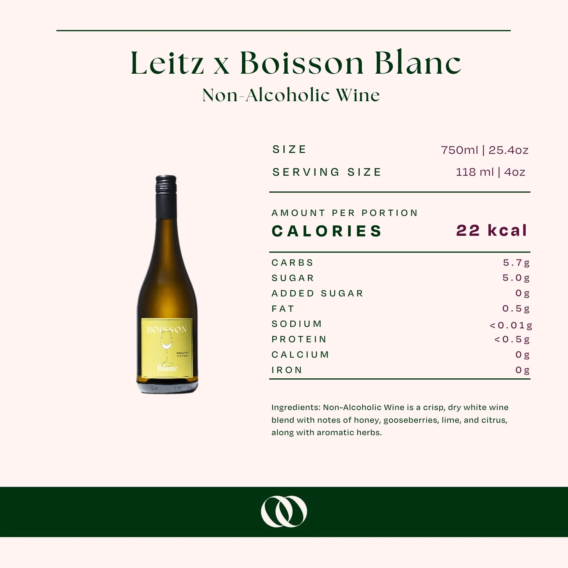 Leitz x Boisson Blanc Non-Alcoholic Wine - Image 4
