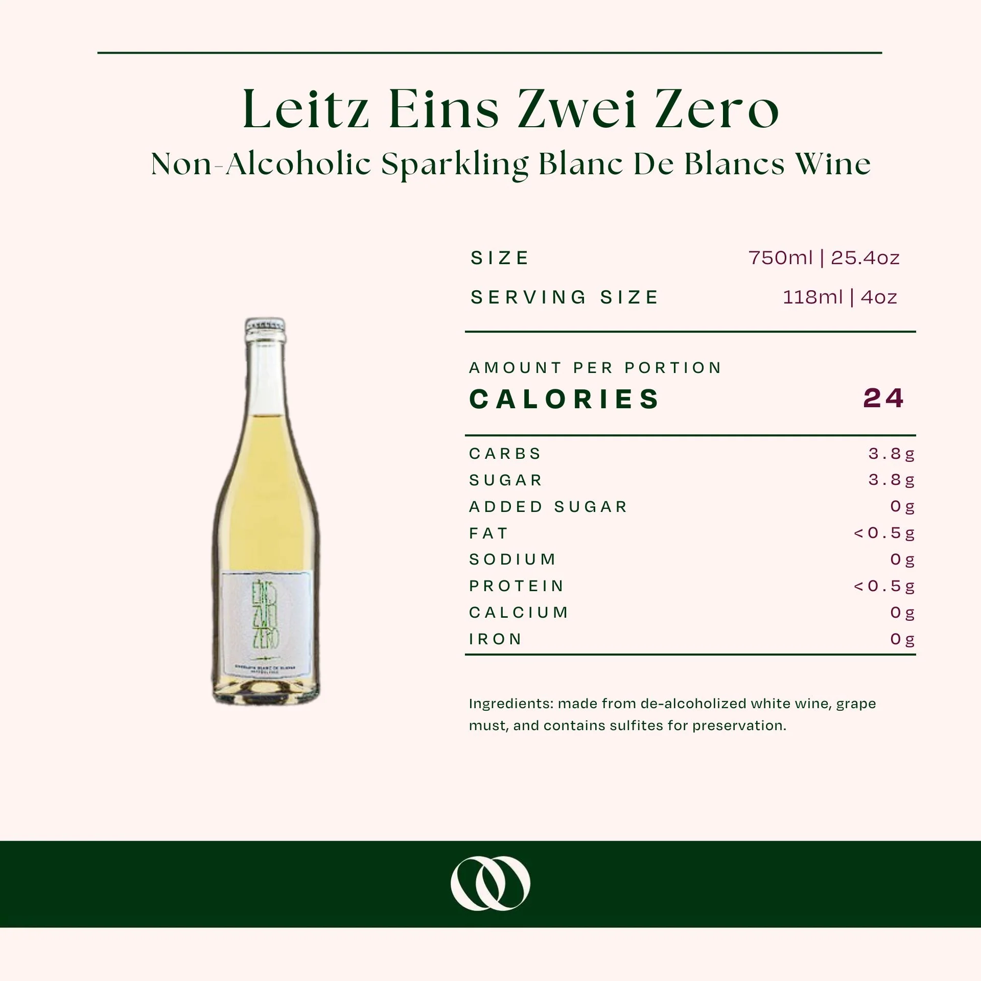 Leitz - Eins Zwei Zero Non-Alcoholic Sparkling Blanc De Blancs Wine - Image 3