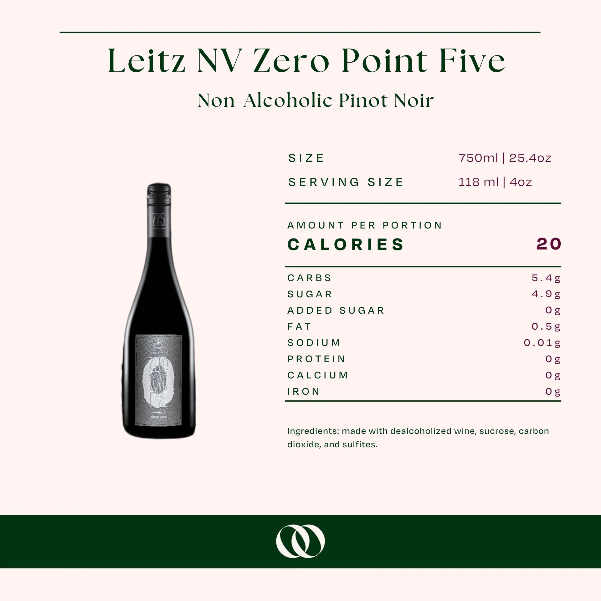 Leitz NV Zero Point Five Non-Alcoholic Pinot Noir - Image 3