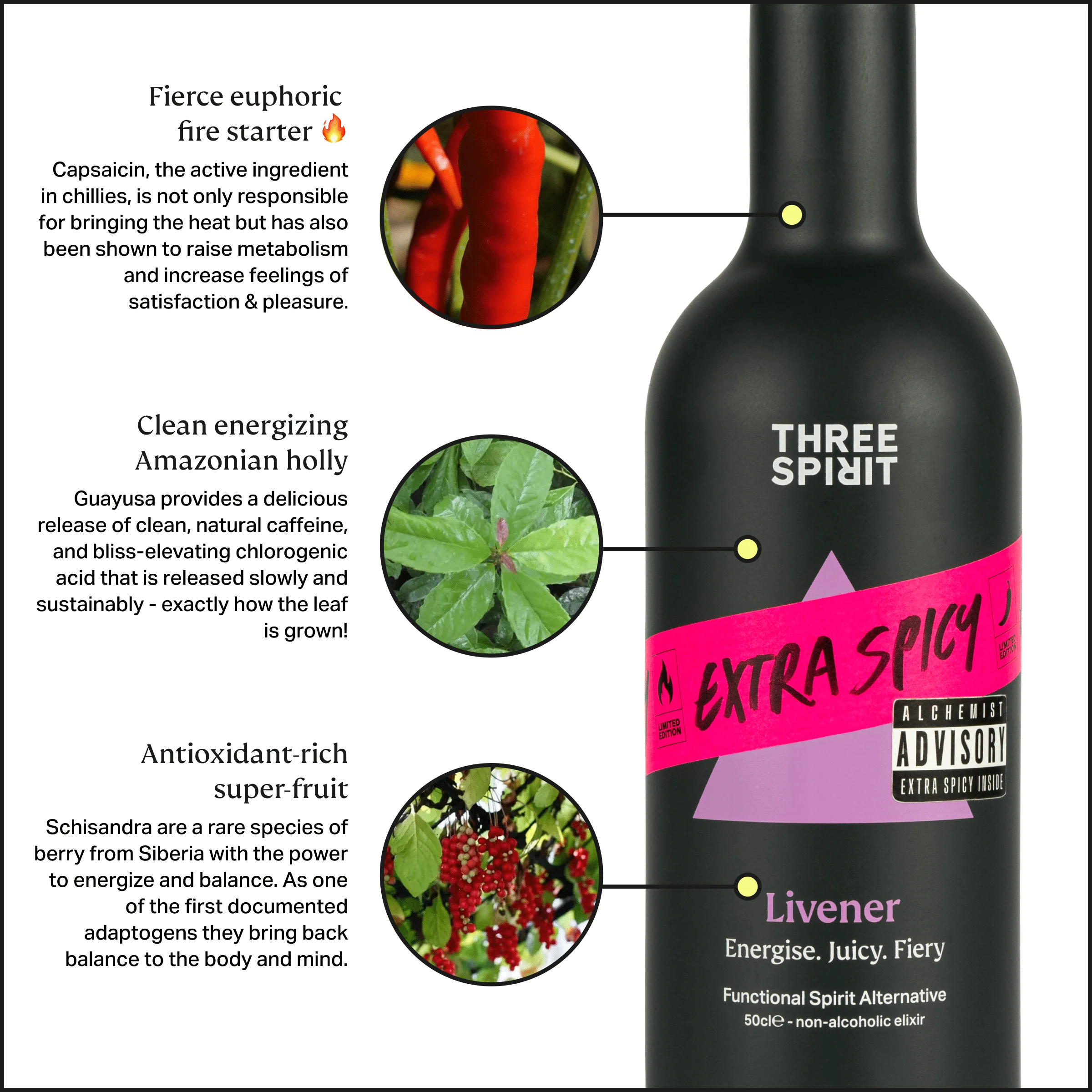 Three Spirit - Livener XS - Non-Alcoholic Botanical Elixir - LIMITED EDITION - Image 3