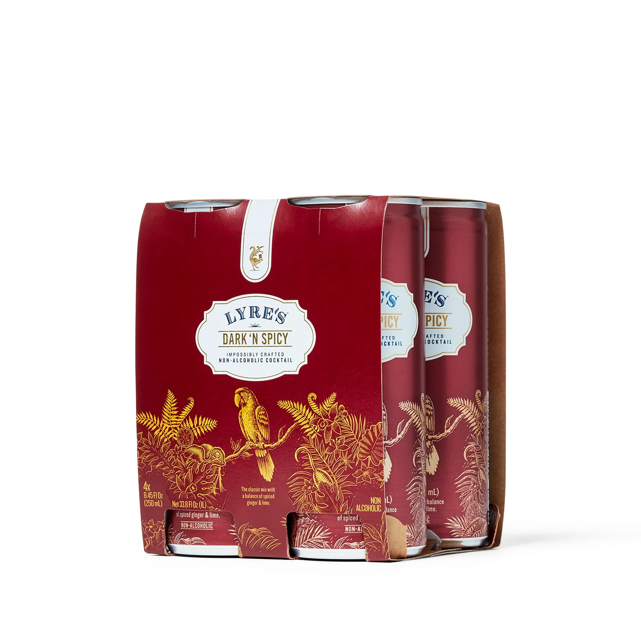 Lyres - Non-Alcoholic Dark 'N Spicy Premixed Drink - Pack of 4