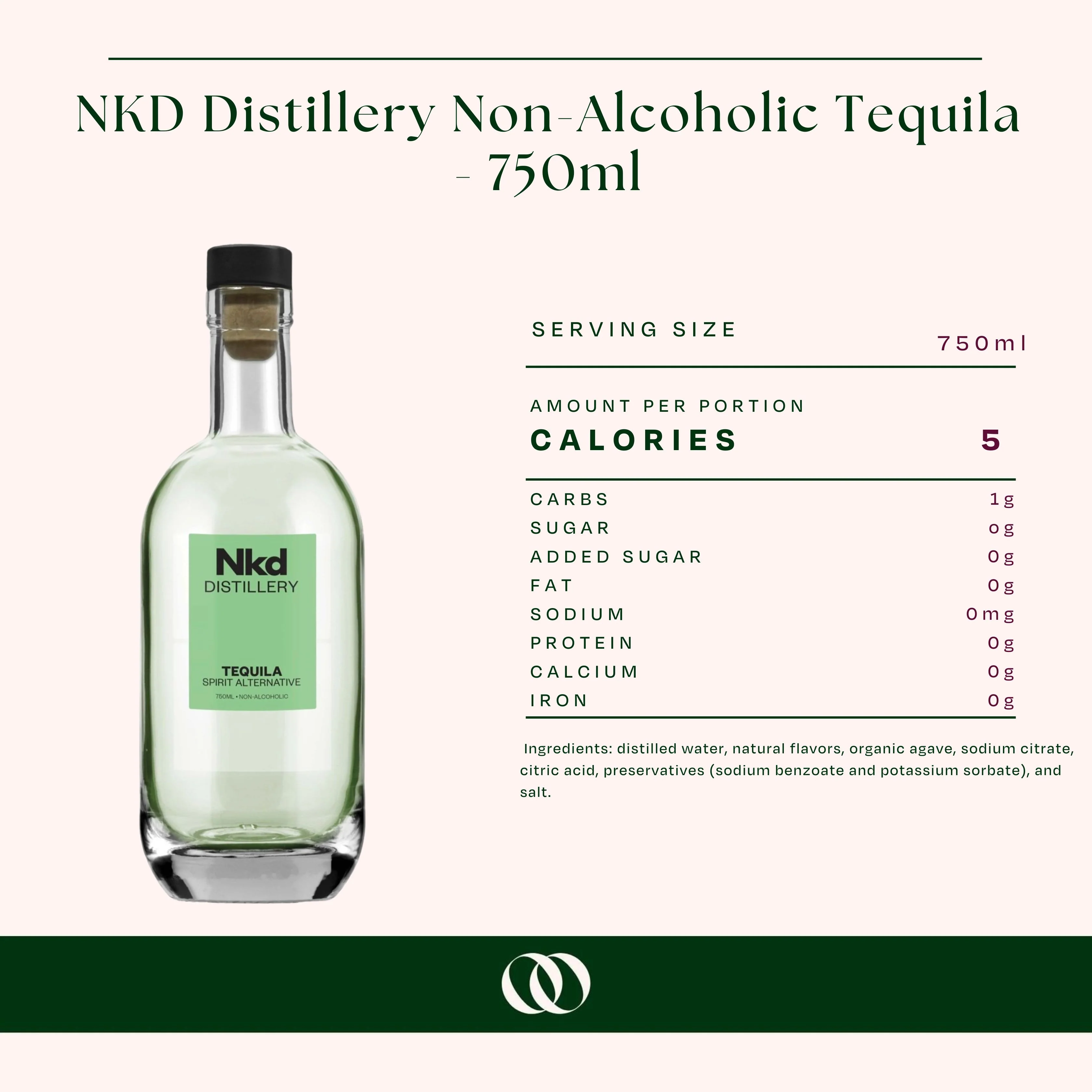 NKD Distillery Non-Alcoholic Tequila - 750ml - Image 3