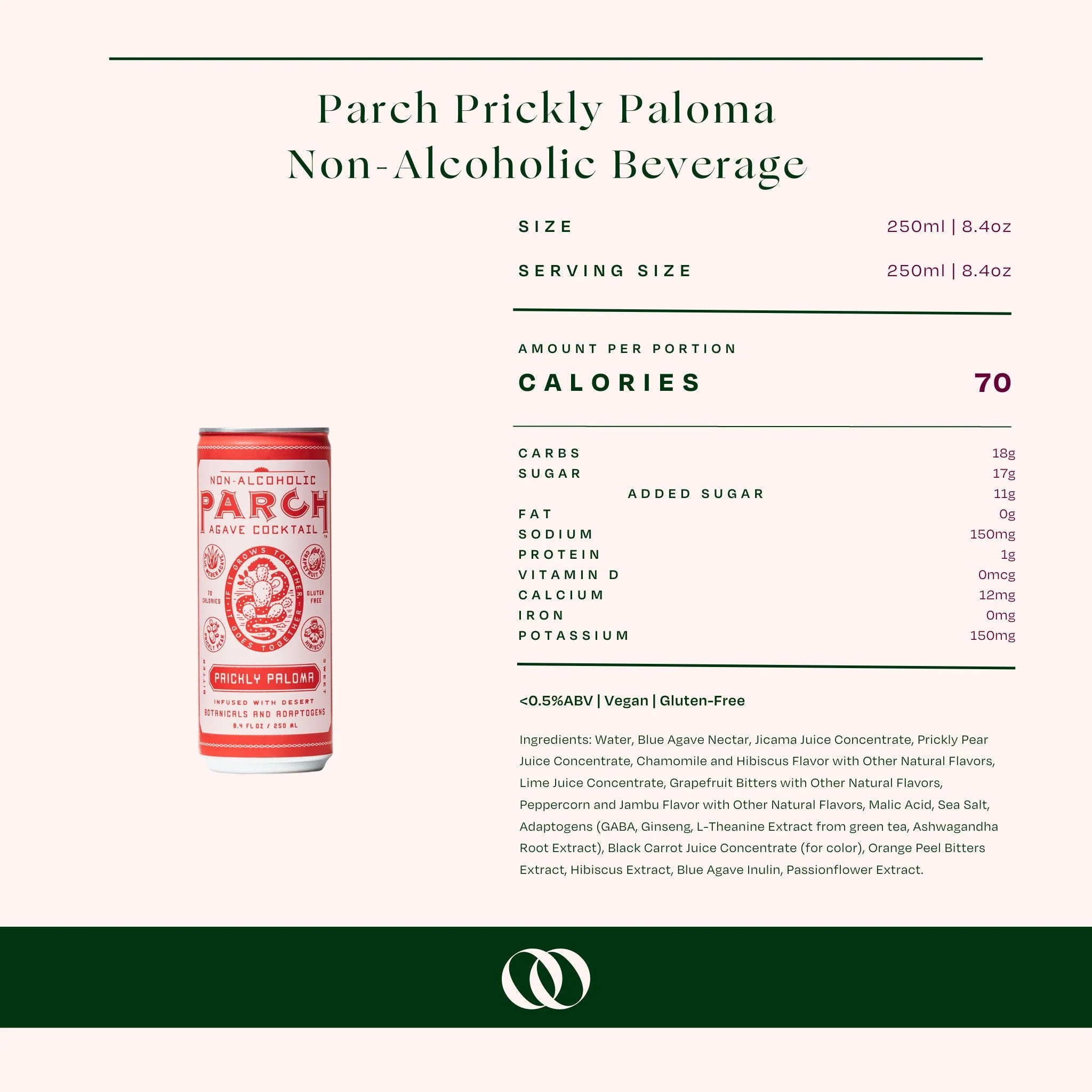 Parch - Prickly Paloma - Non-Alcoholic Beverage - 250 ml 4-pack - Image 3