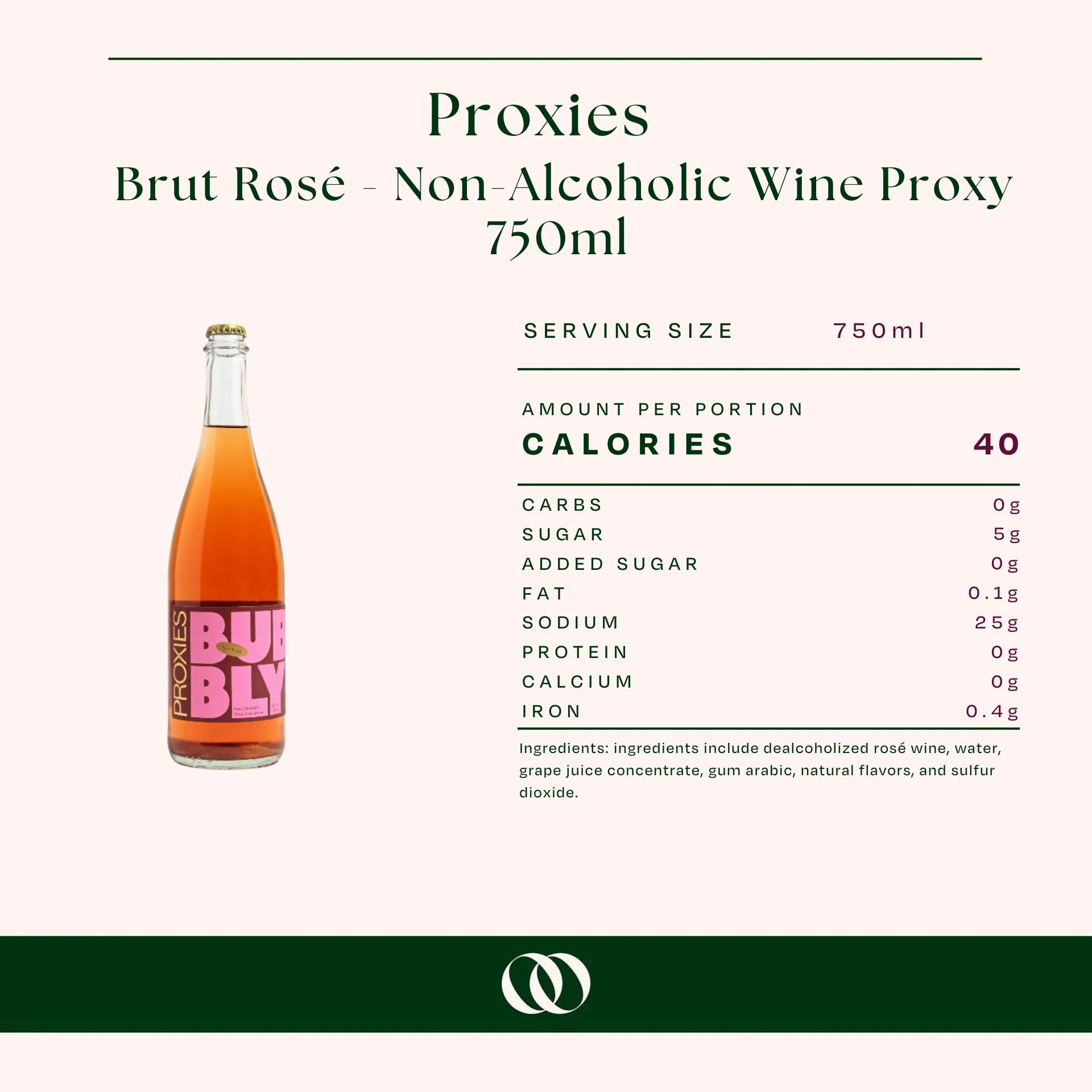 Proxies - Brut Rosé - Non-Alcoholic Wine Proxy 750ml - Image 4