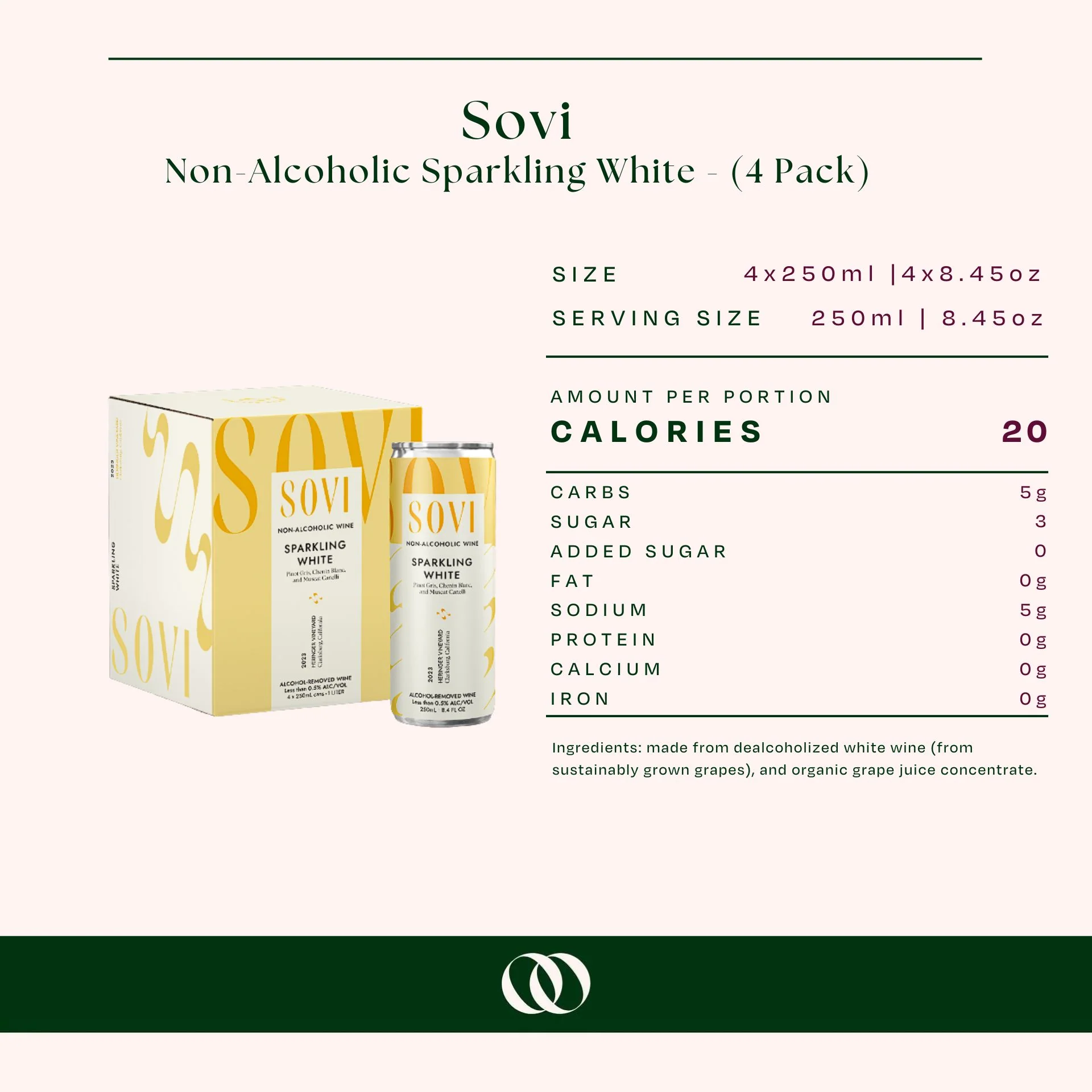 Sovi - Non-Alcoholic Sparkling White - (4 Pack) - Image 4