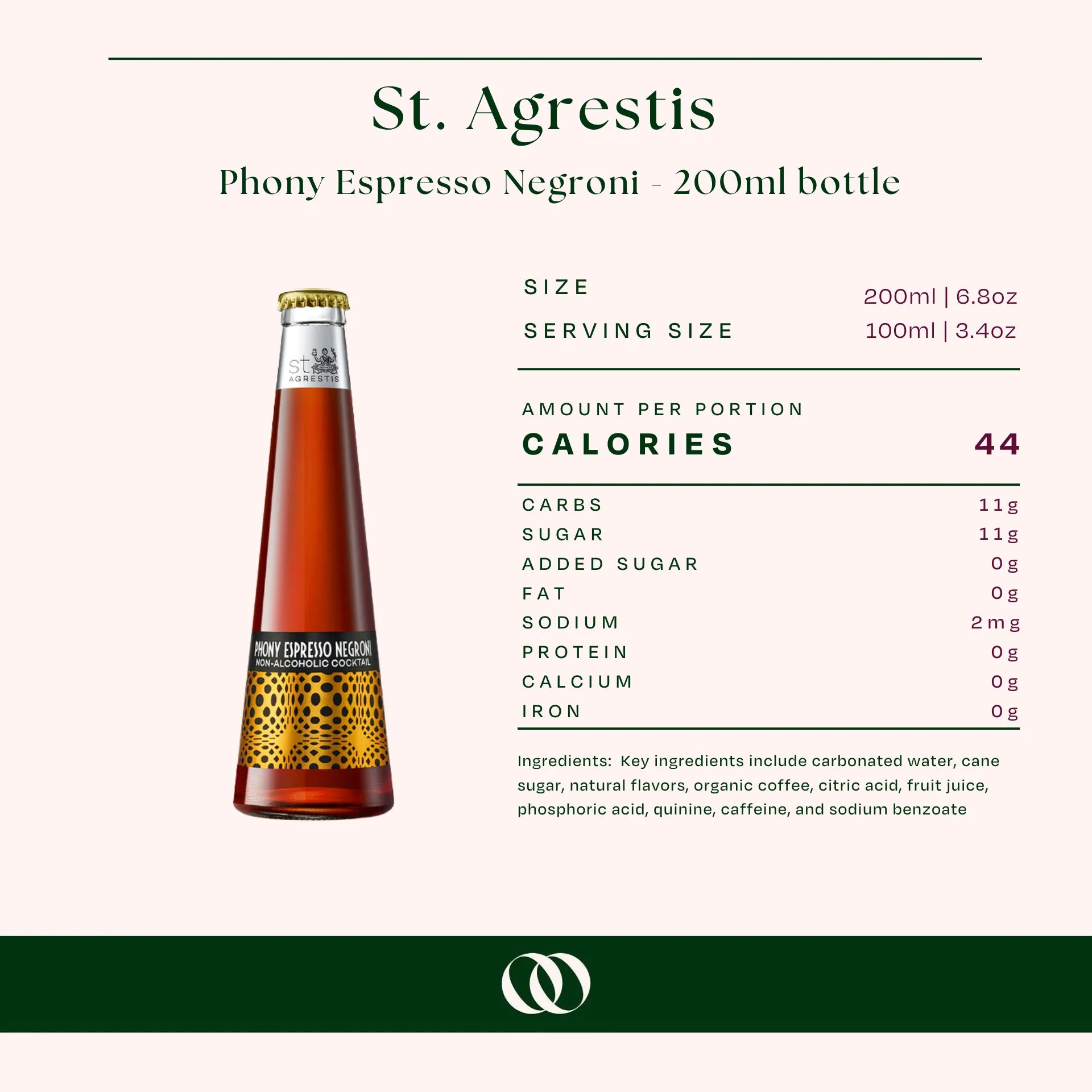 St. Agrestis - Phony Espresso Negroni - 200ml bottle - Image 5