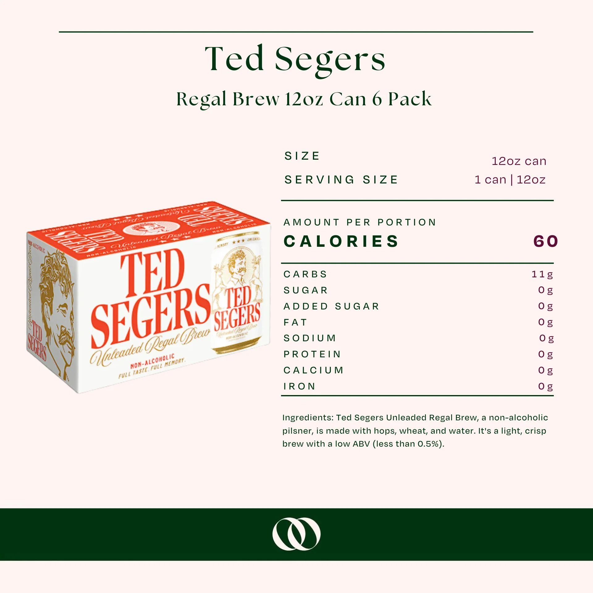 Ted Segers Regal Brew 12oz Can 6 Pack - Image 7