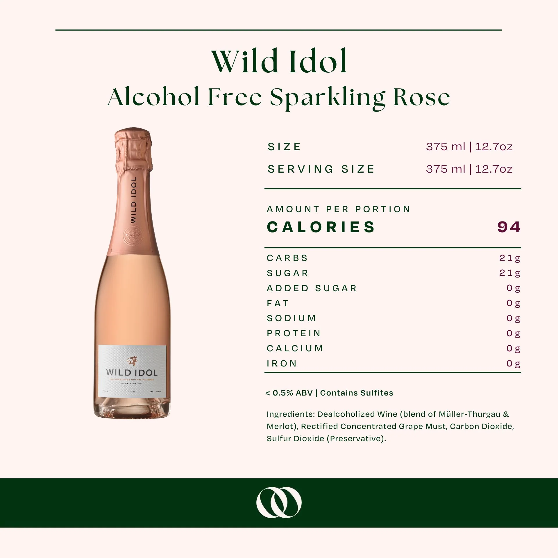 Wild Idol - Alcohol Free Sparkling Rose 375ml - Image 3