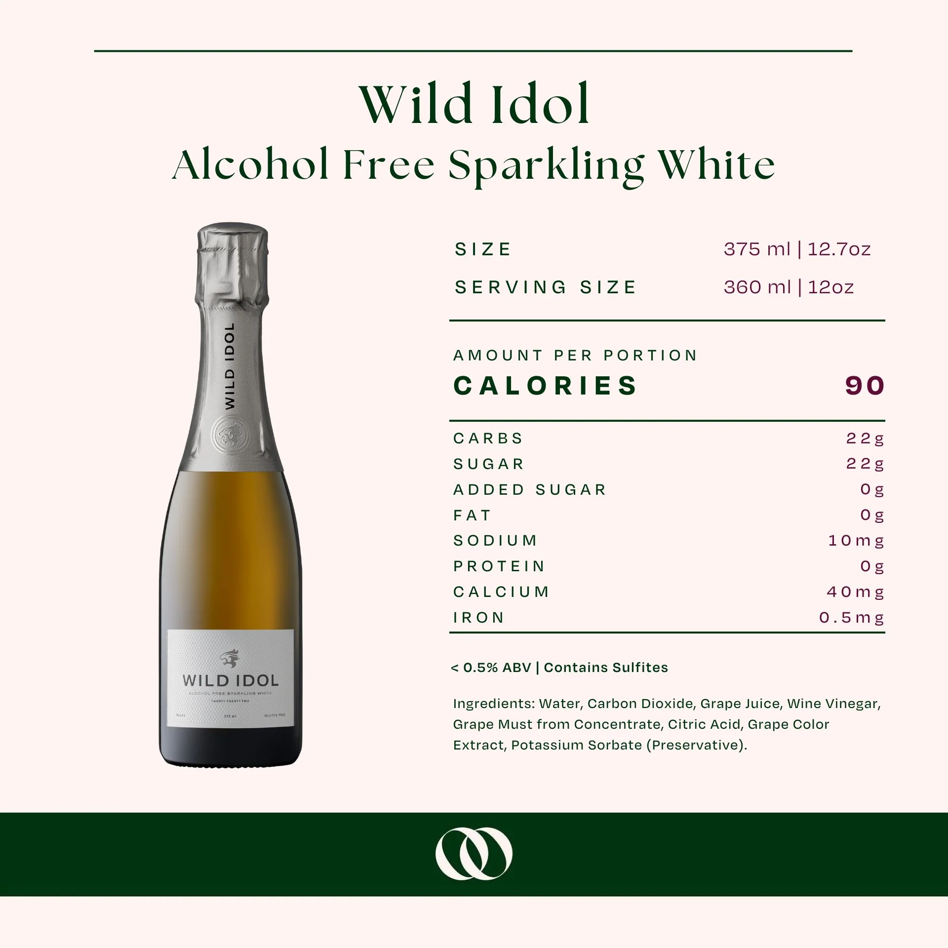 Wild Idol - Alcohol Free Sparkling White 375ml - Image 3