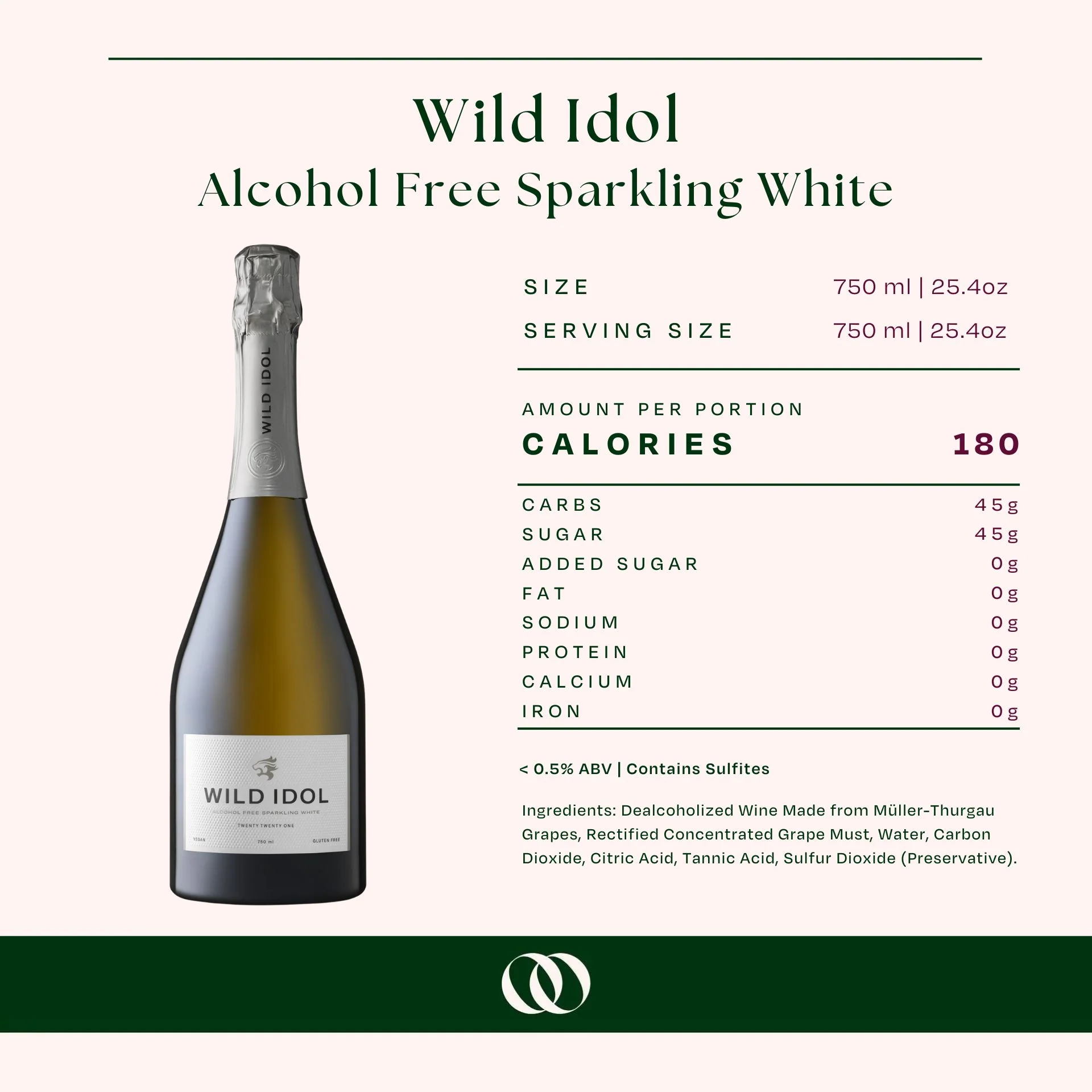 Wild Idol - Alcohol Free Sparkling White 750ml - Image 3